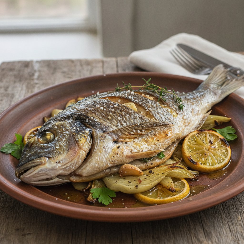 Whole Roasted Sea Bream