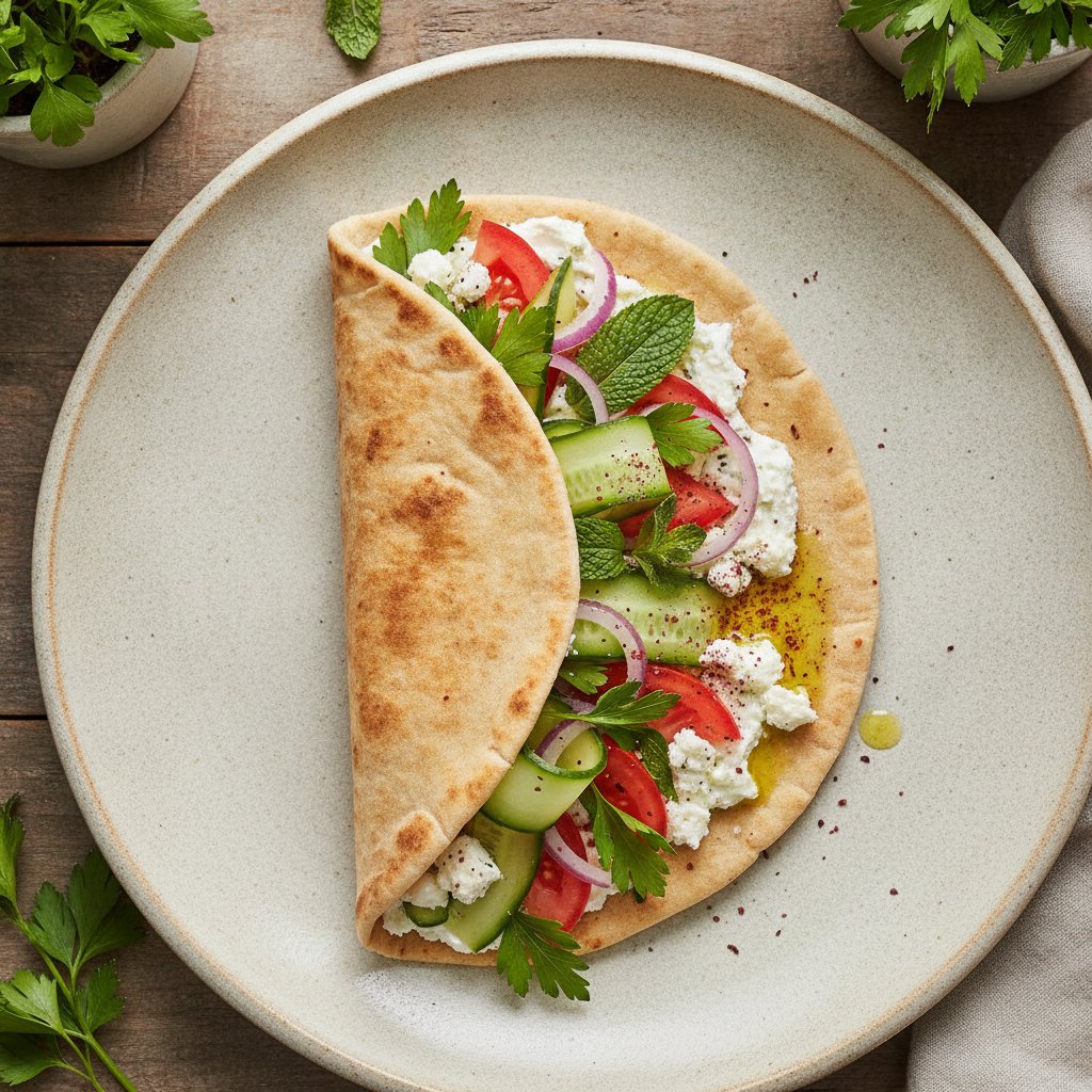 Herbed Cheese and Vegetable Wrap