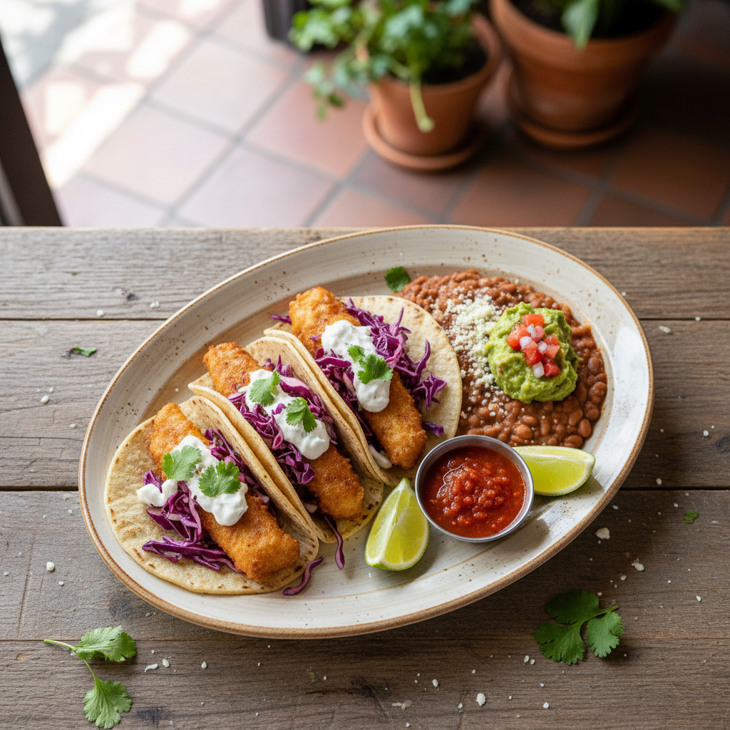 California Fish Taco Plate