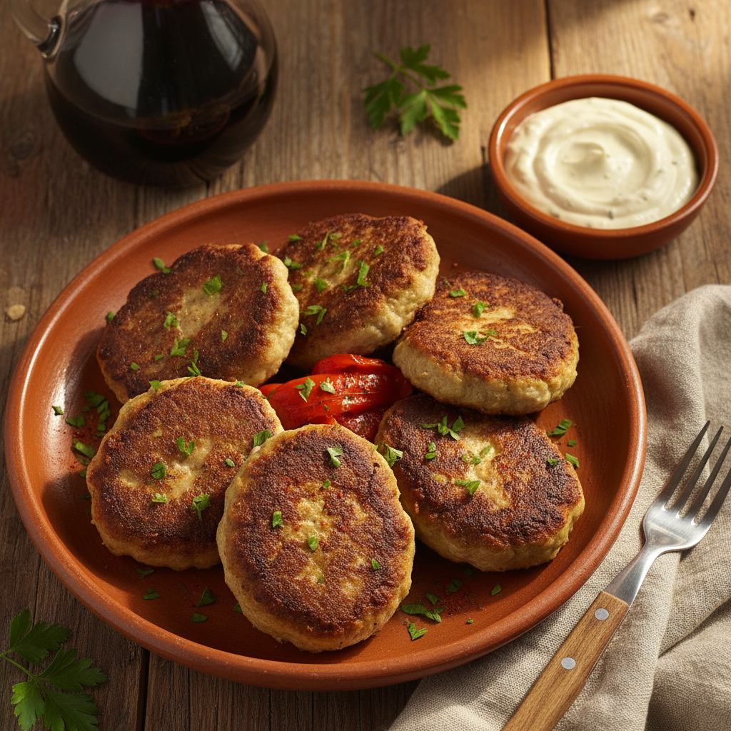Spanish Pork Liver Patties with Pine Nuts — Valencian Pork Liver Patties