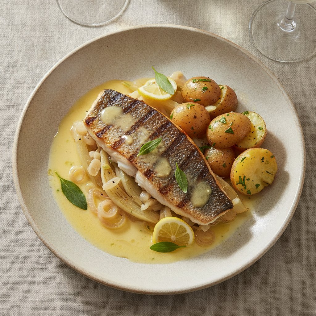 Grilled Sea Bass with Fennel (Gluten-Free)