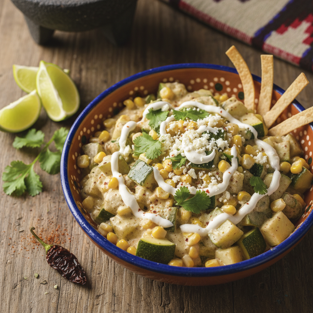 Calabacitas con Elote y Crema