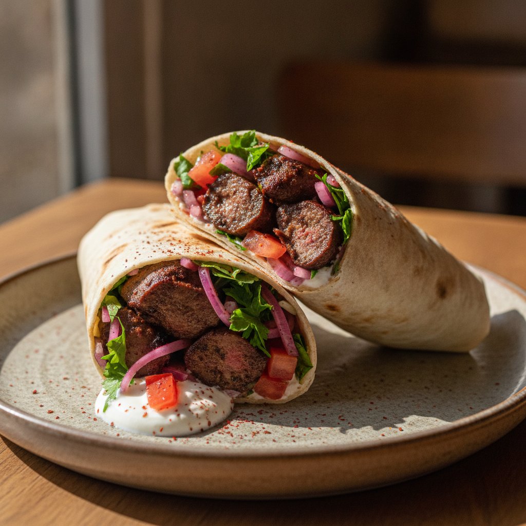 Grilled Chicken Liver Wrap