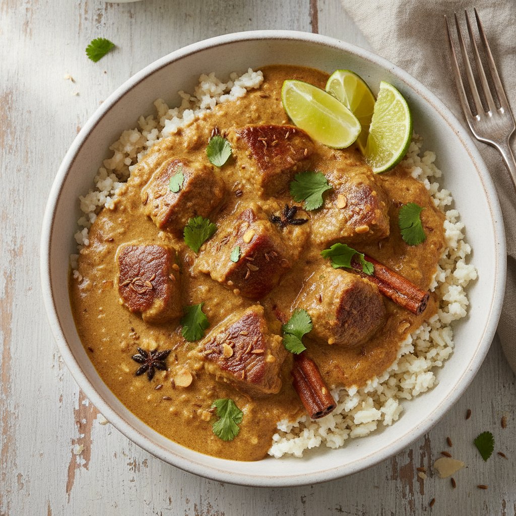 Lamb Curry with Almond Sauce (Keto)