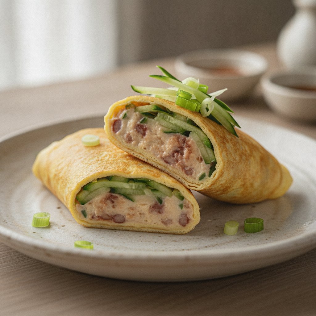 Sweet Bean Pancake Wrap (Low-Calorie)