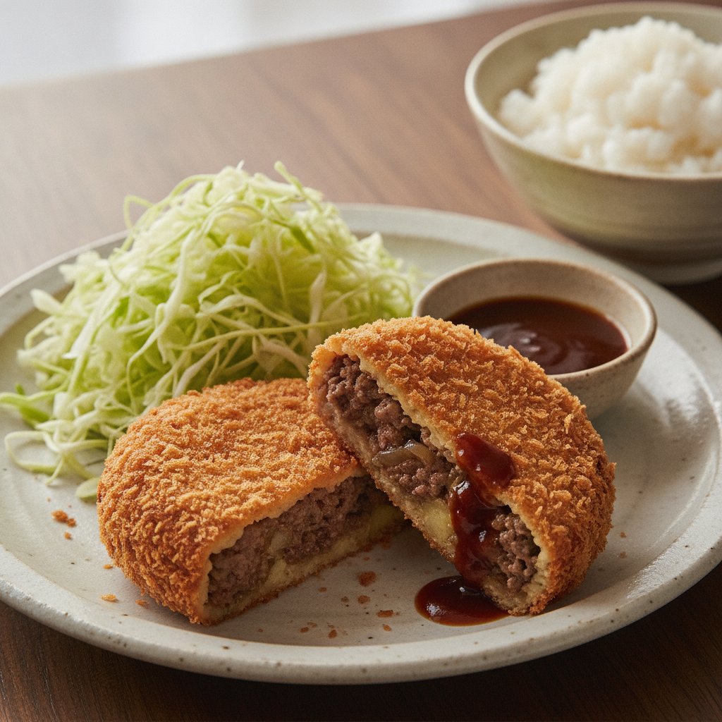 Fried Beef and Onion Croquette
