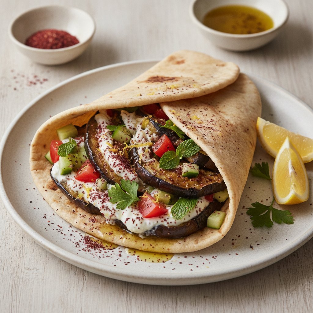 Eggplant and Yogurt Wrap