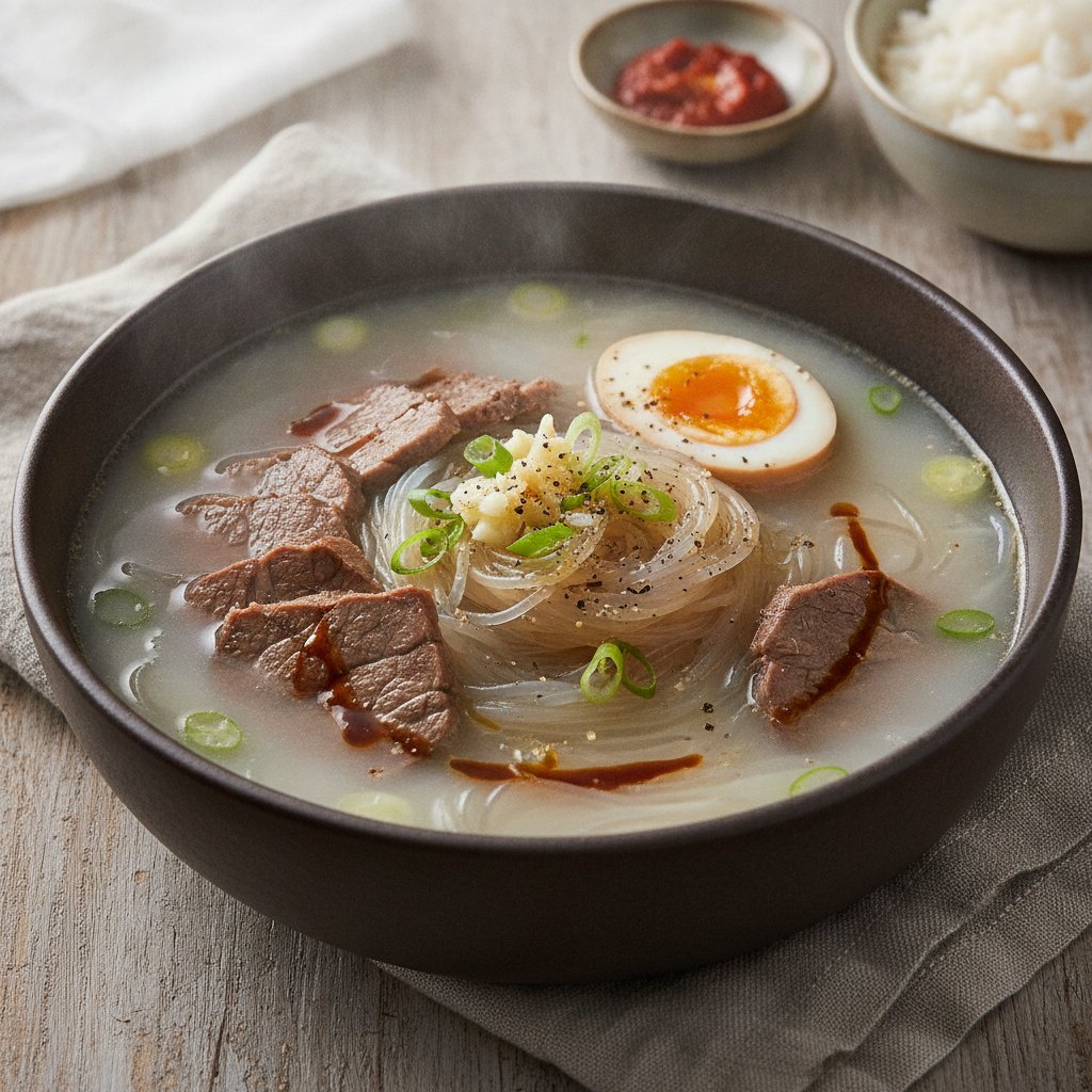Beef Bone Broth with Glass Noodles