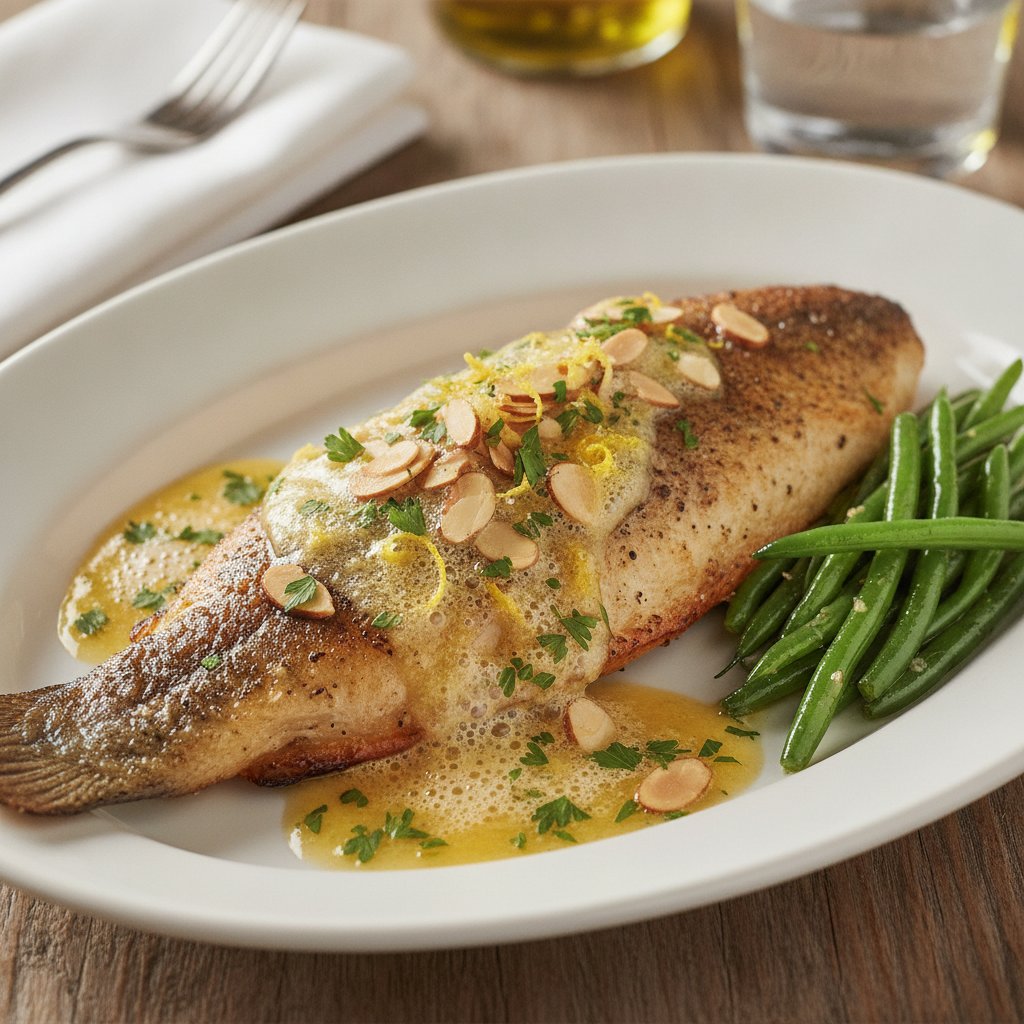 Grilled Trout with Almonds (Low-Chol)