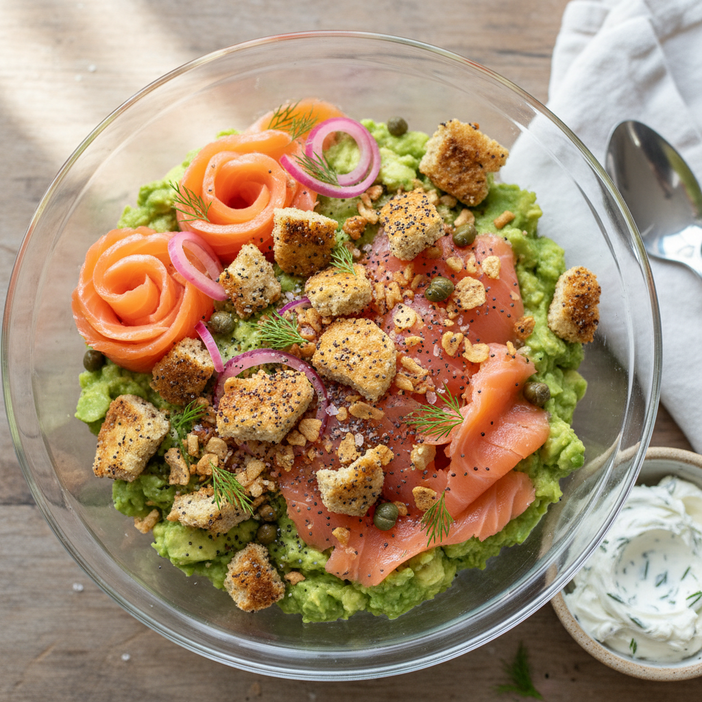 Salmon Avocado Everything Bagel Smash Tub