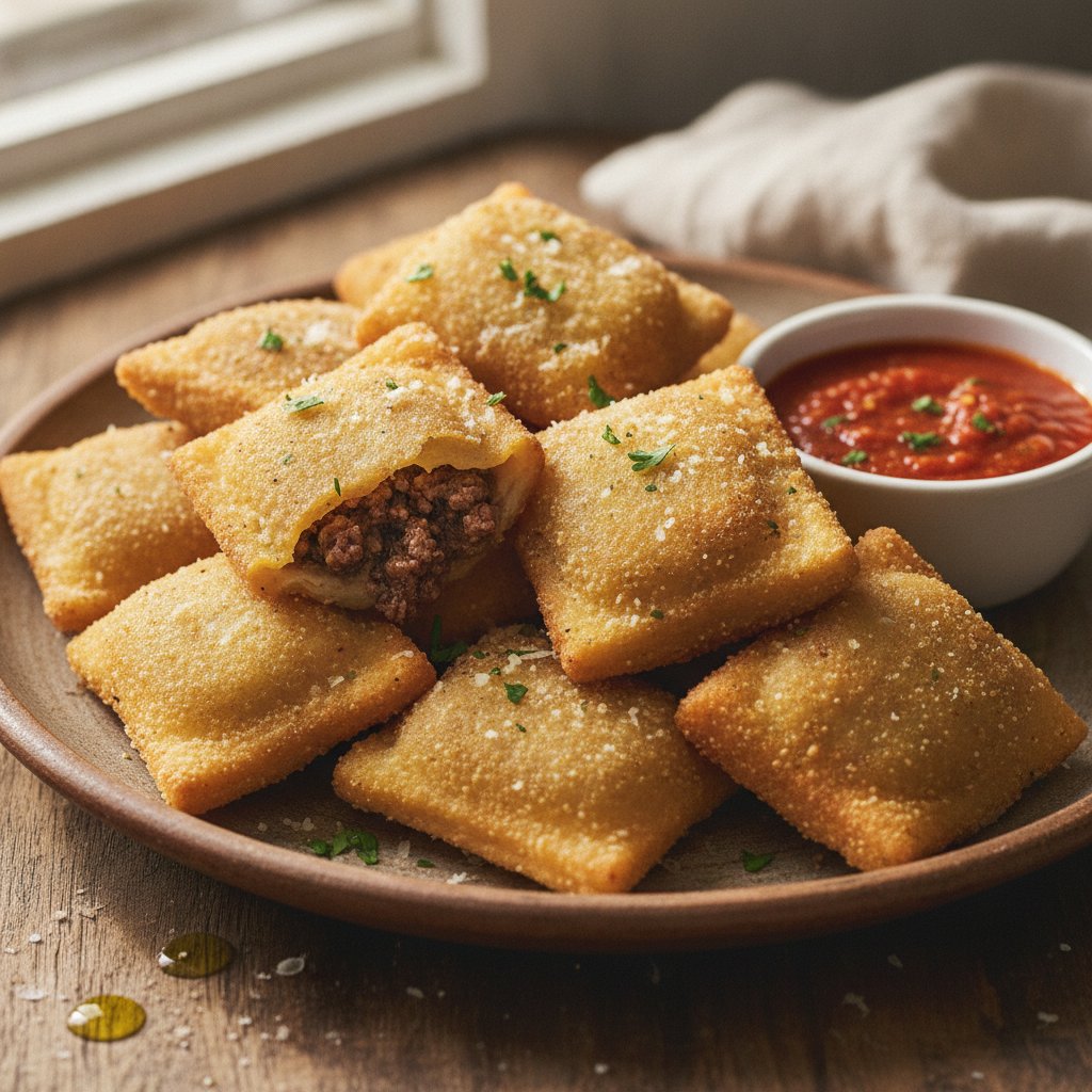 Fried Stuffed Pasta Pockets