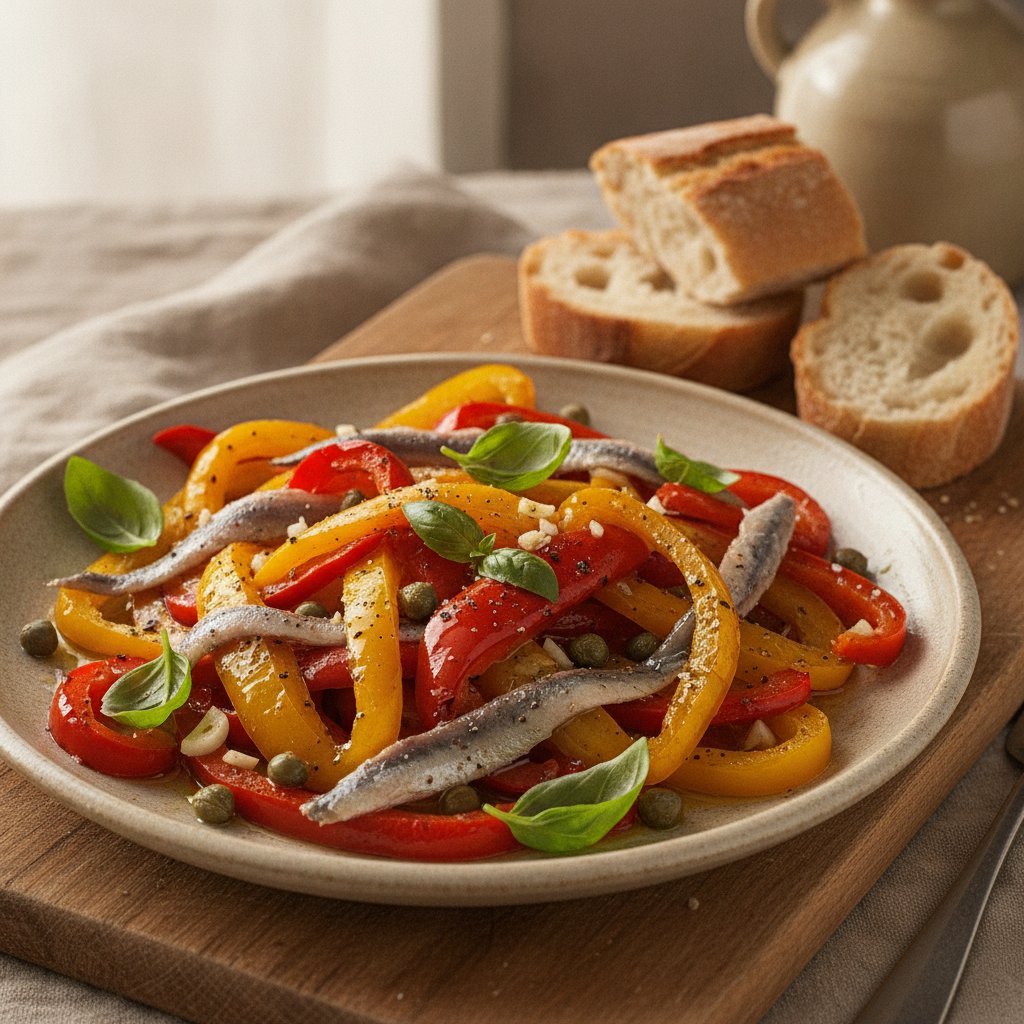 Roasted Pepper and Anchovy Salad