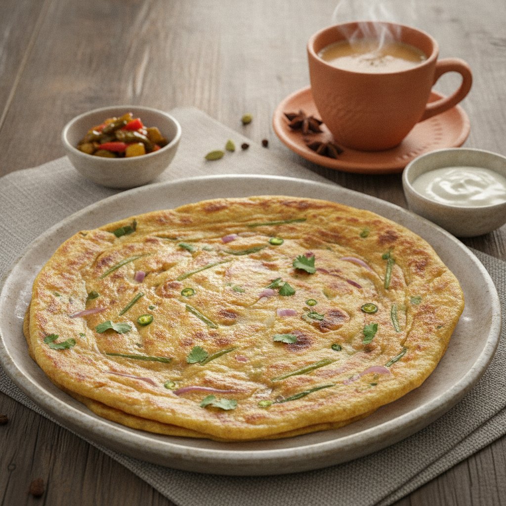 Layered Egg Flatbread