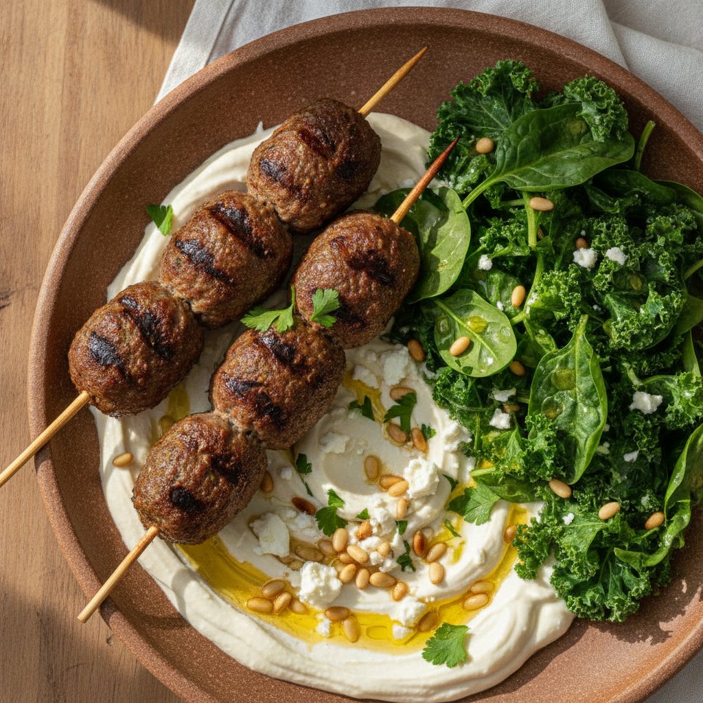Grilled Spiced Meatball Skewers (Keto)