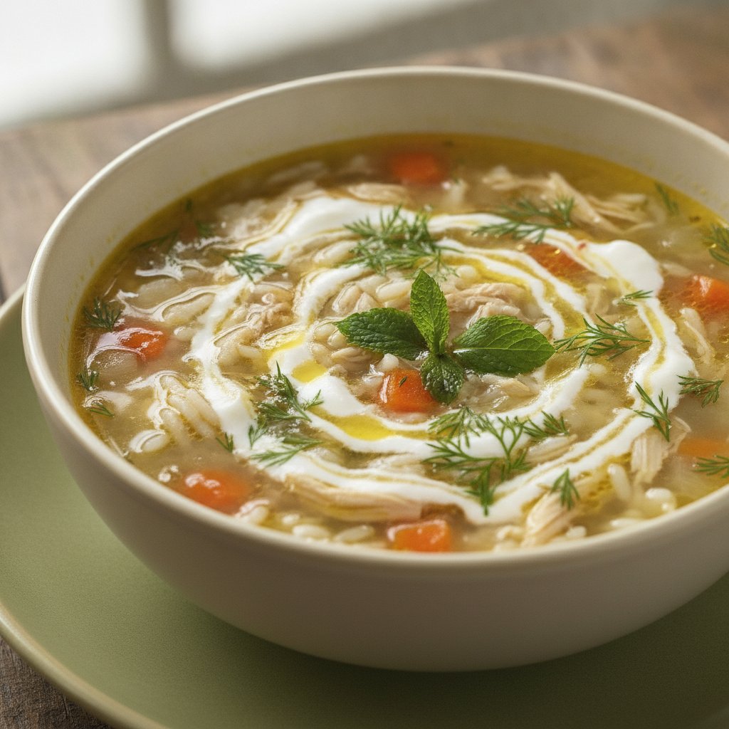 Chicken Soup with Rice (Low-Calorie)