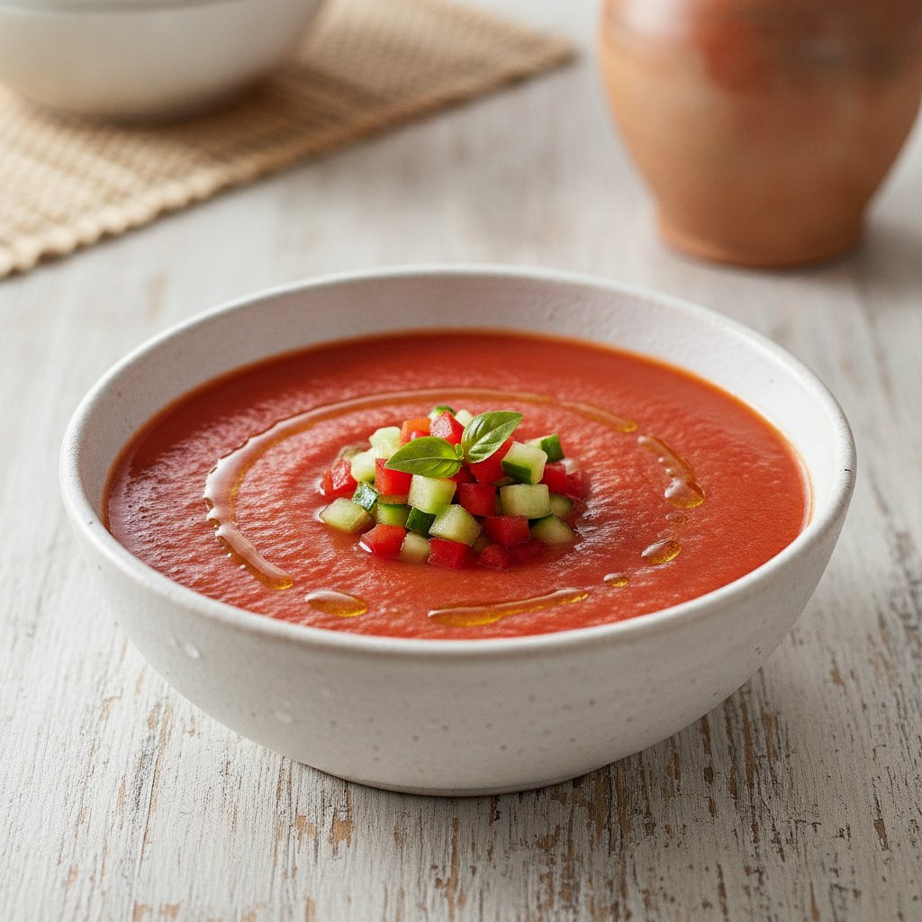 Cold Tomato Vegetable Soup (Dairy-Free)