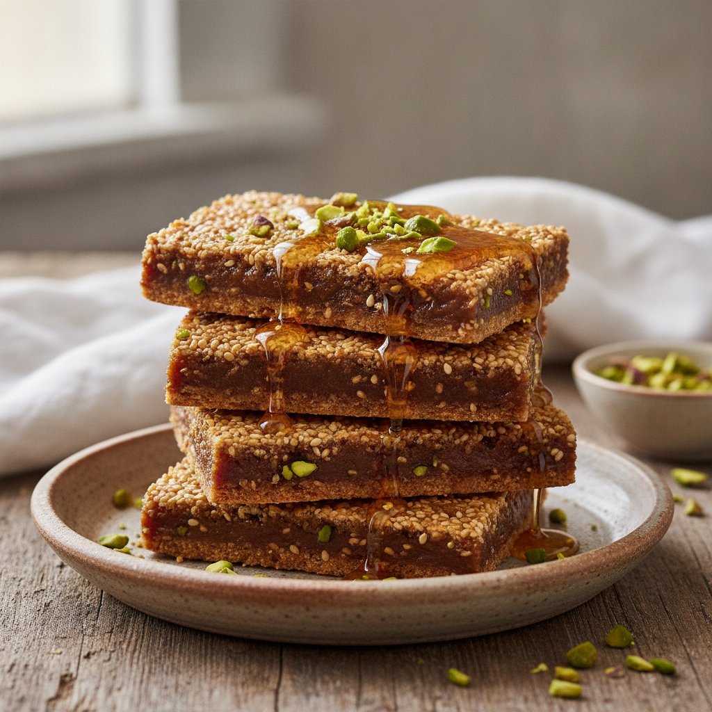 Honey Sesame Brittle Bars