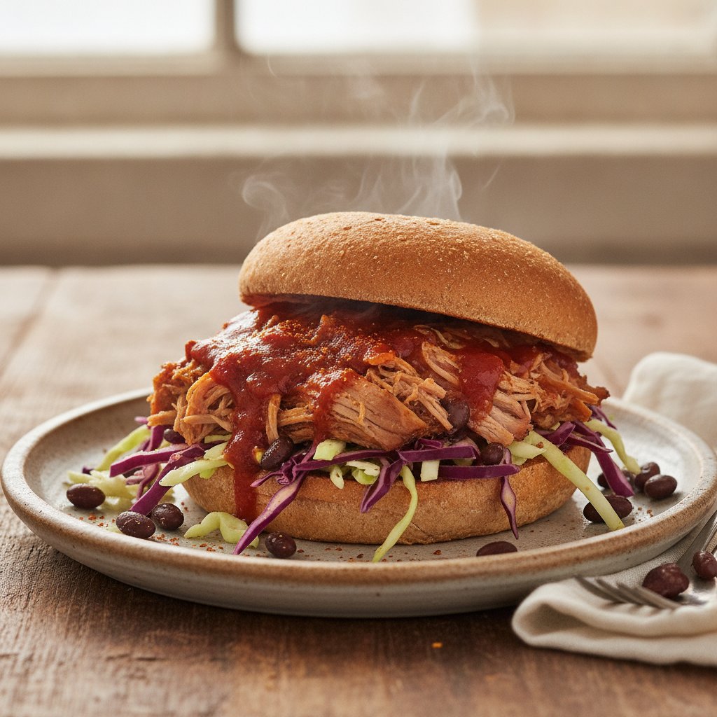 Barbecue Pulled Pork Sandwich (High-Protein)