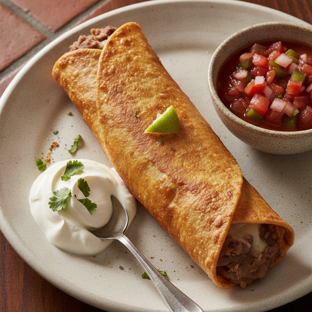 Crispy Bean and Cheese Roll