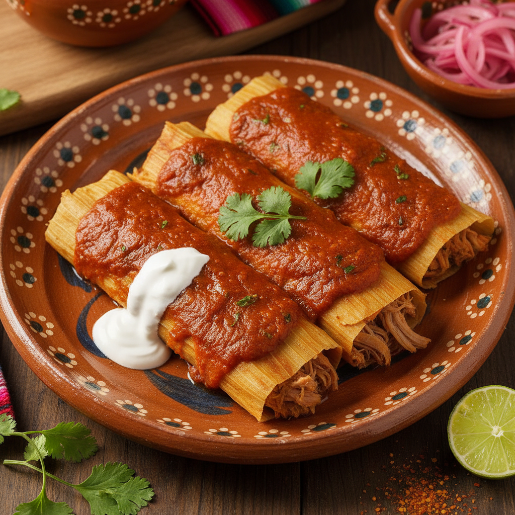 Tamales Rojos de Cerdo