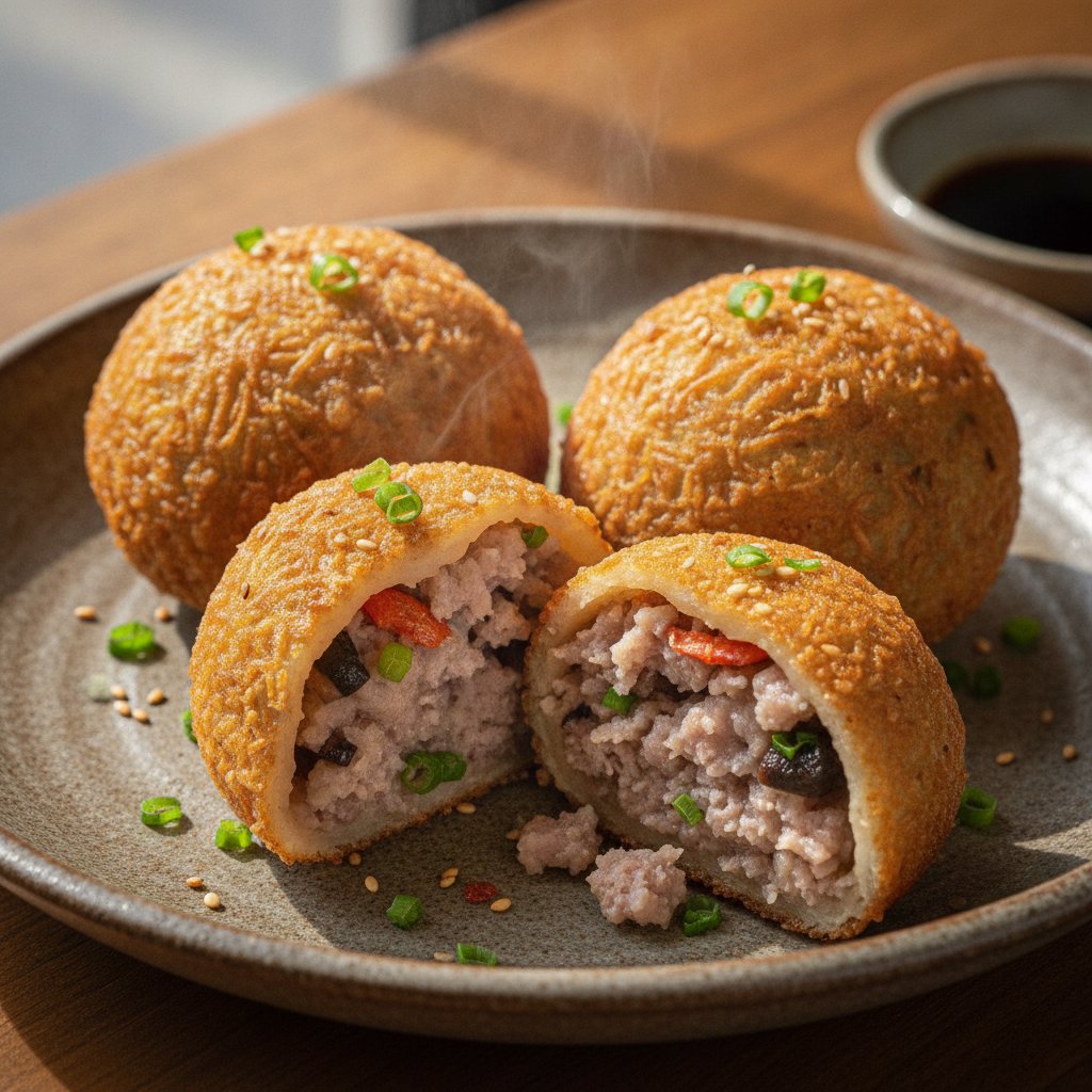 Deep Fried Taro Dumplings