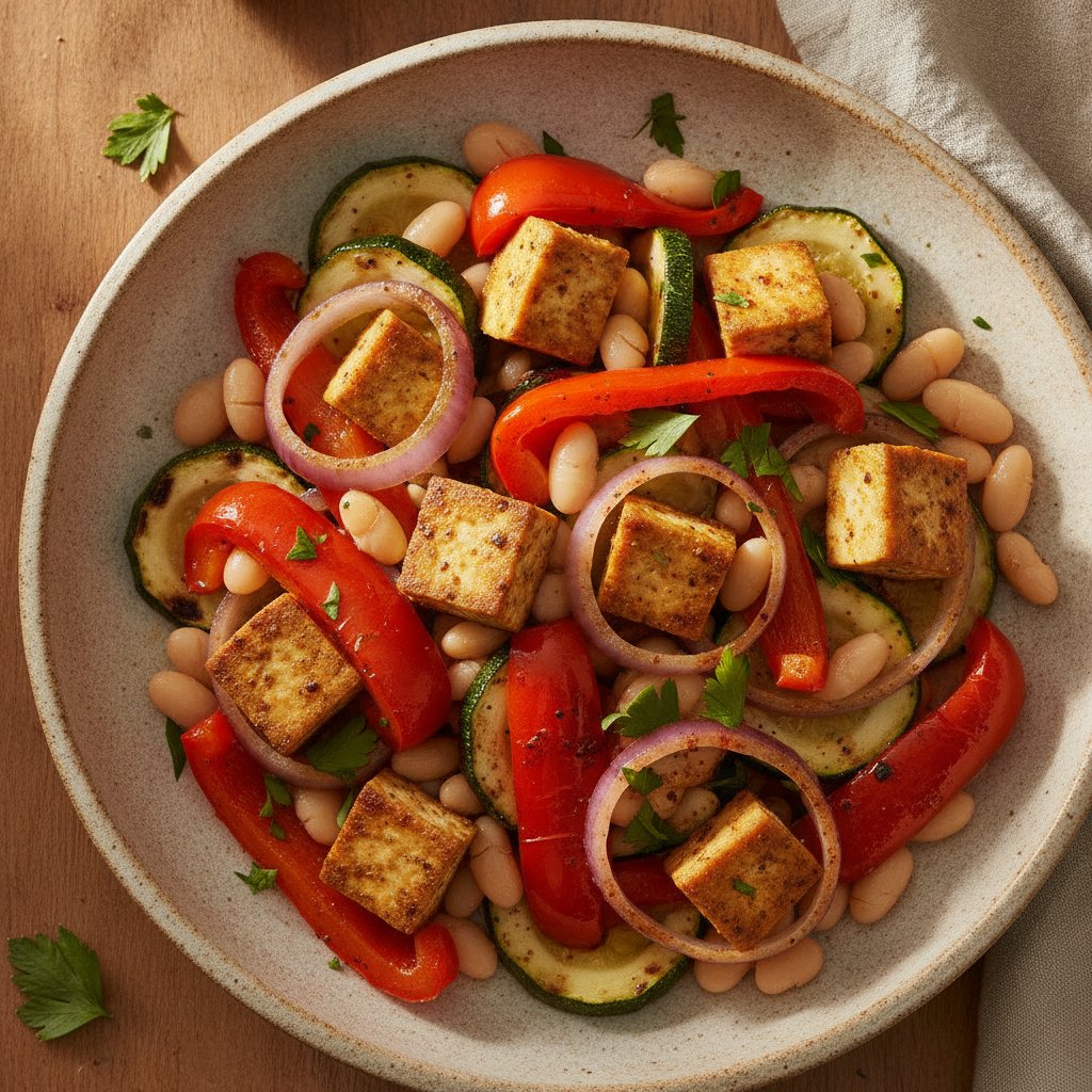 Grilled Vegetable Salad with Roasted Peppers (GLP-1)