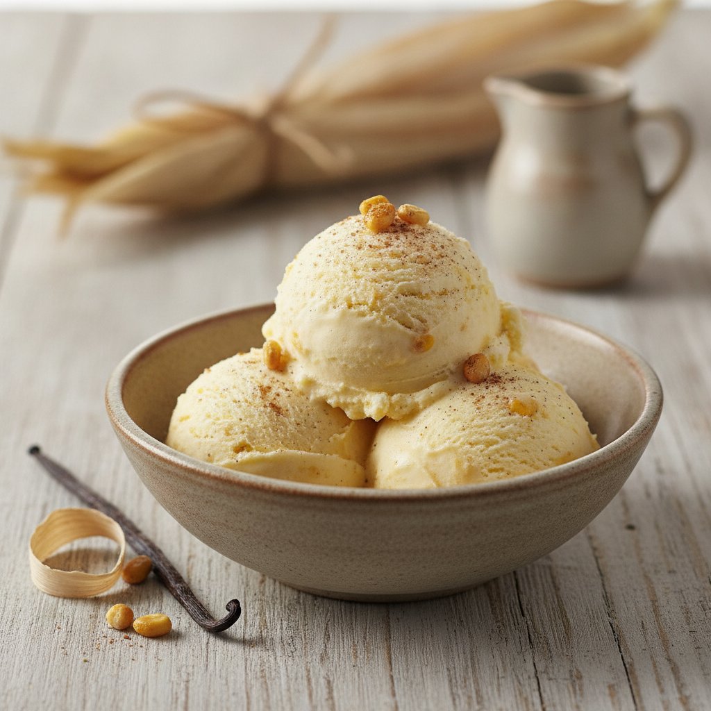 Sweet Corn Custard Ice Cream