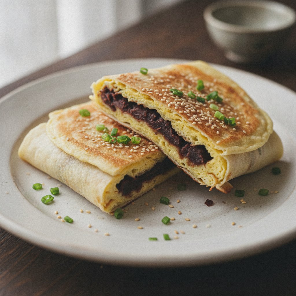 Sweet Bean Pancake Wrap