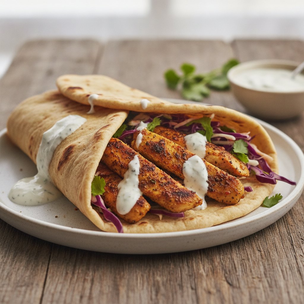 Charred Chicken Wrap (No-Chop)