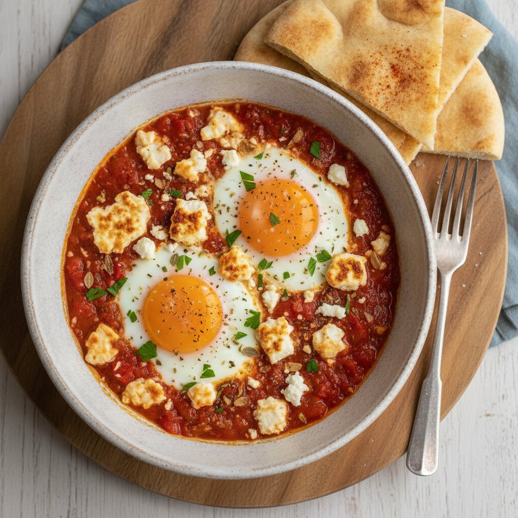 Feta Cheese Baked Eggs