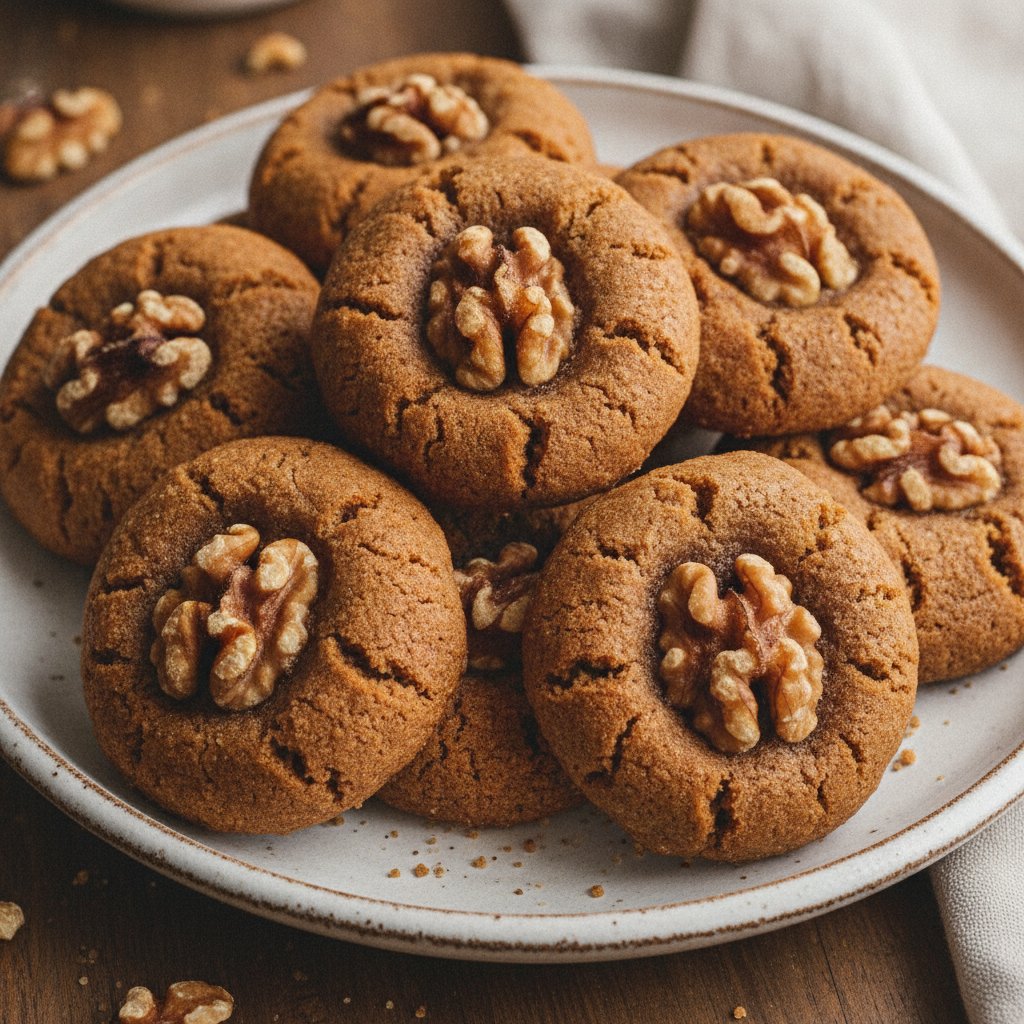 Korean Walnut Cookies (Hودu-gwaja Style Drop Cookies)