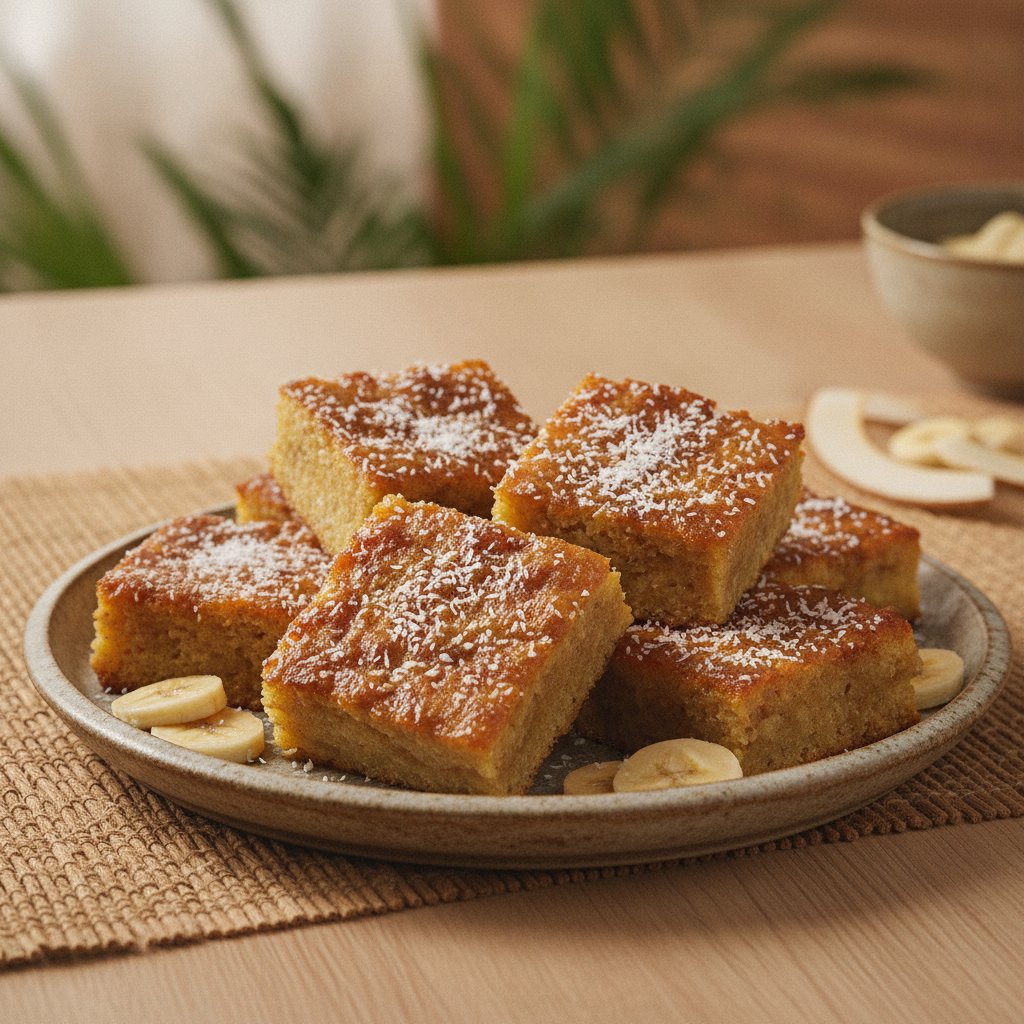 Thai Banana Coconut Bars