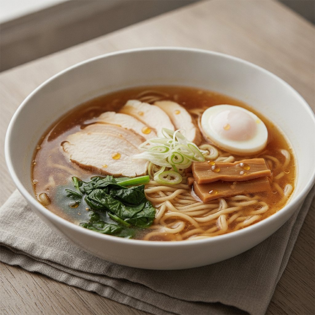 Soy Sauce Noodle Soup (Low-Chol)