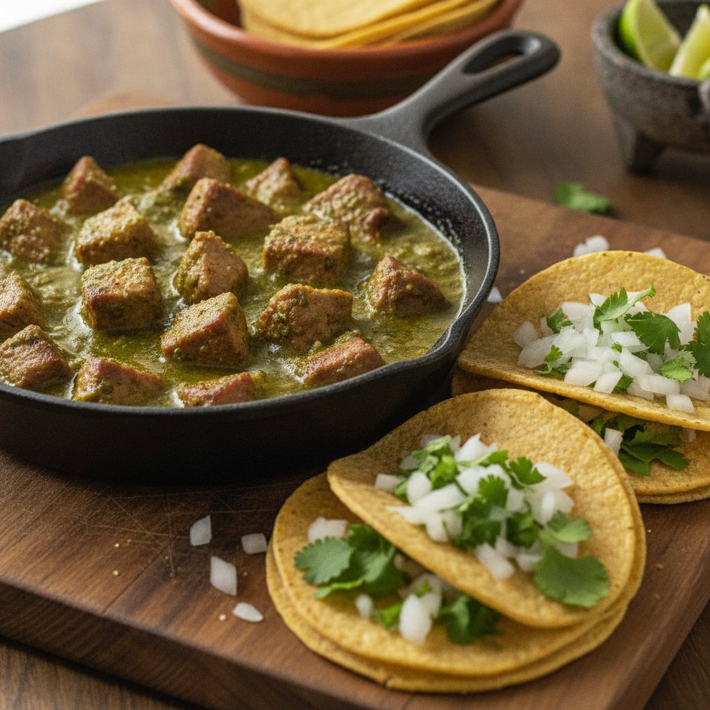 Pork Skillet in Green Sauce