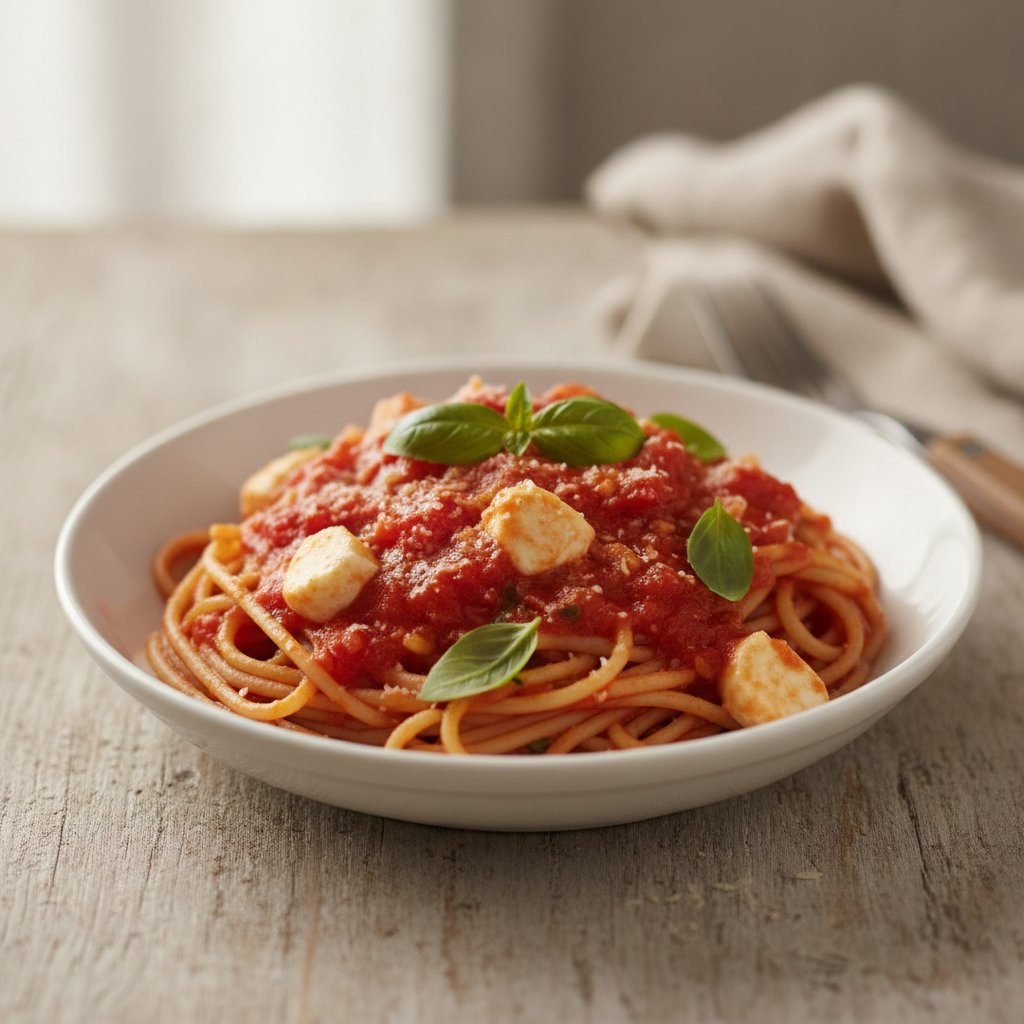 Tomato and Cheese Noodles (Low-Calorie)