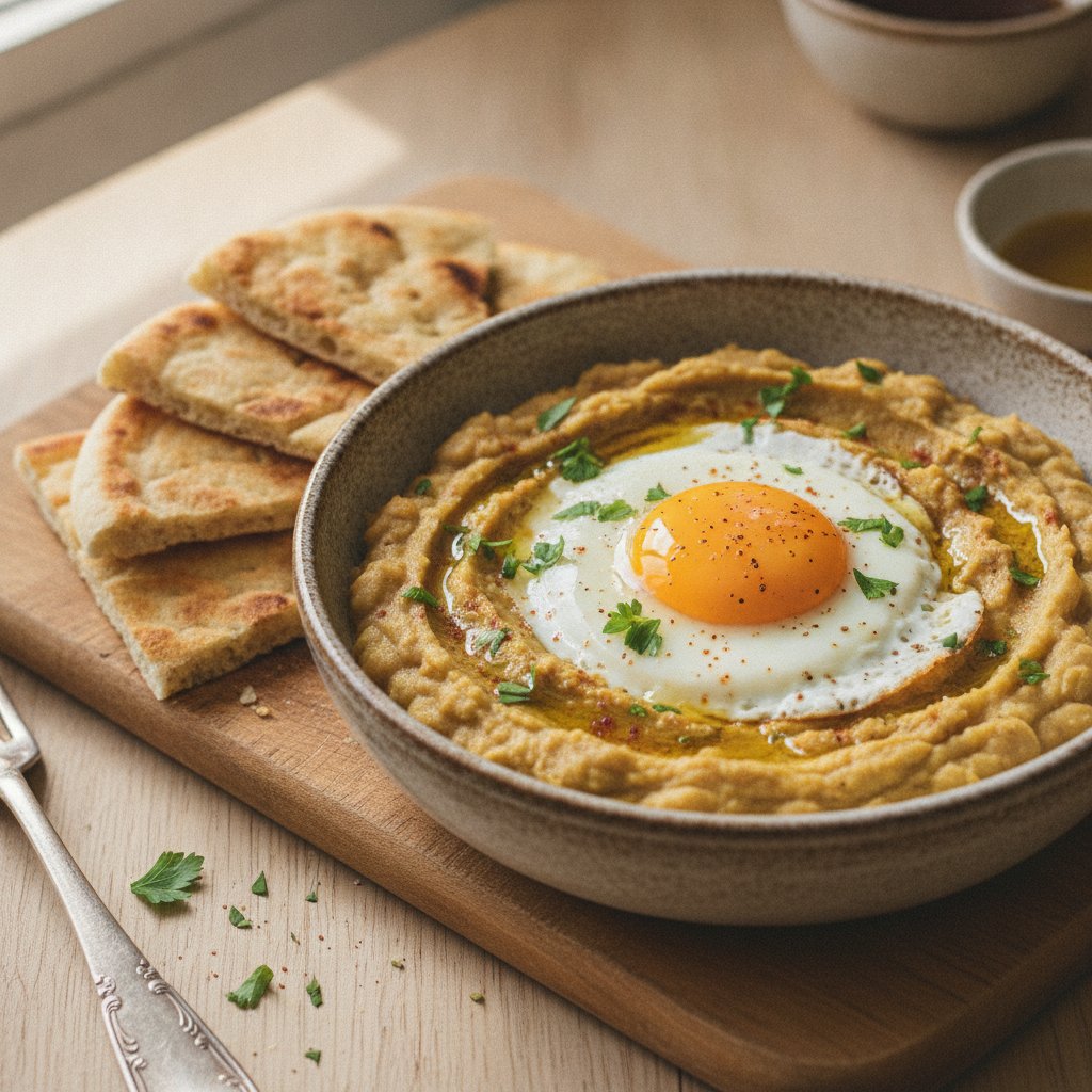 Fava Bean Mash with Fried Egg (Gluten-Free)