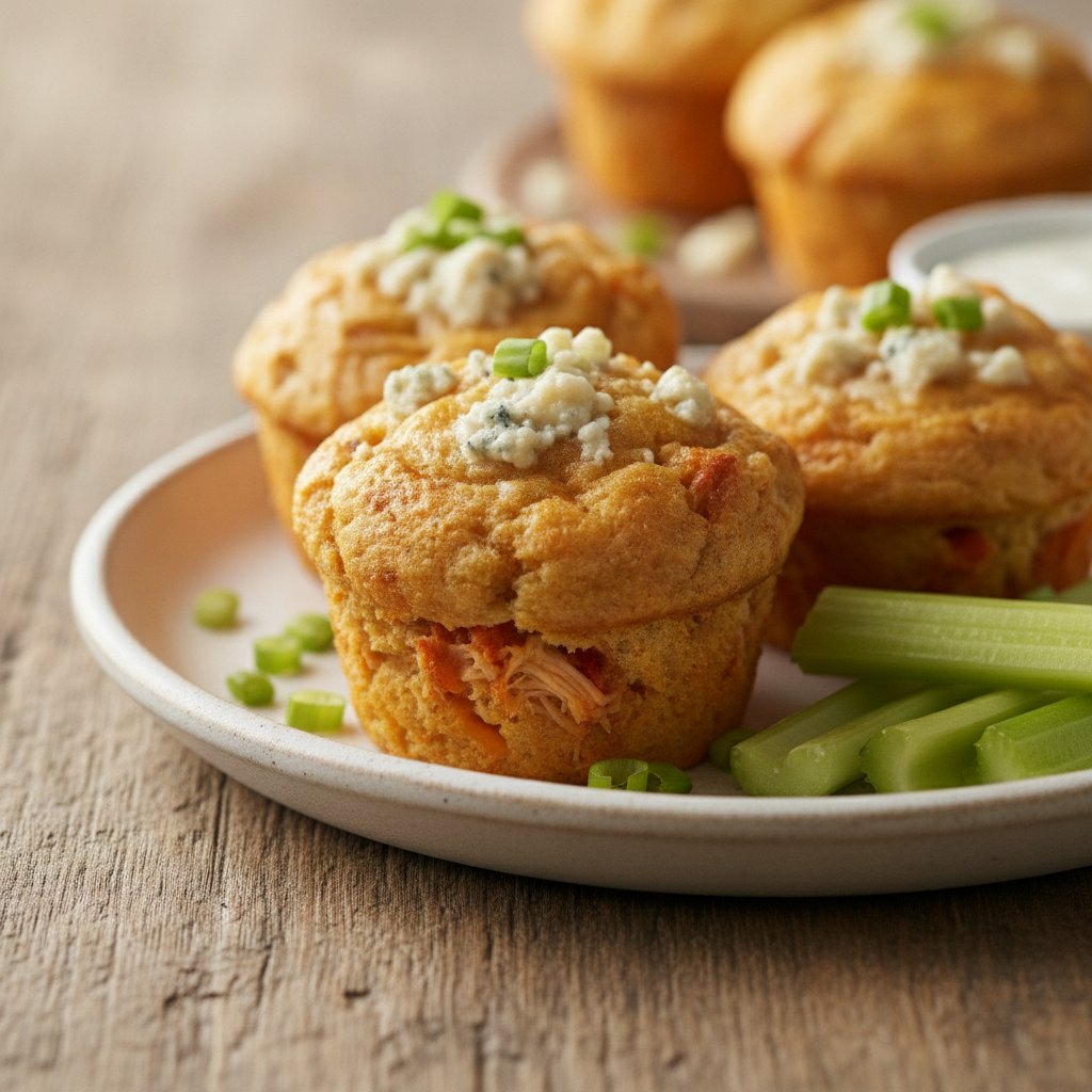 Buffalo Chicken Savoury Muffins