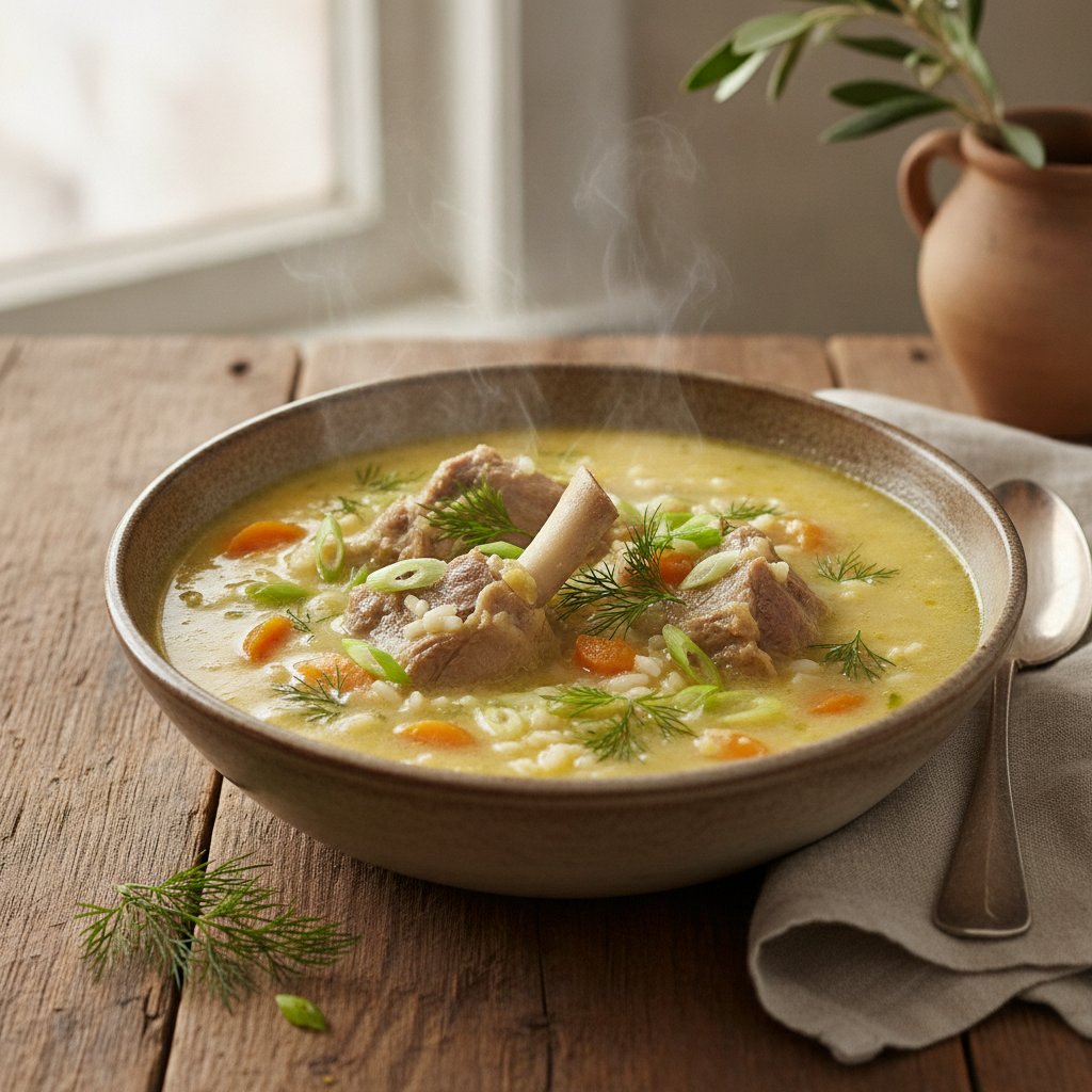 Greek Easter Lamb Soup (Gluten-Free)