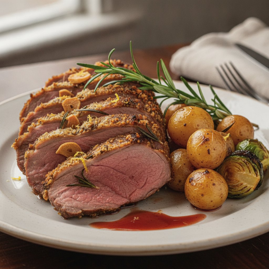 Roast Leg of Lamb with Rosemary (Low-Chol)