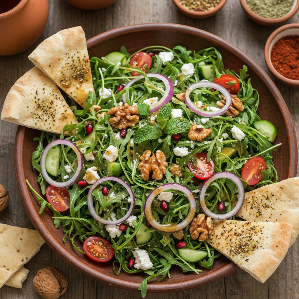 Vegetable Rocca Walnut Salad