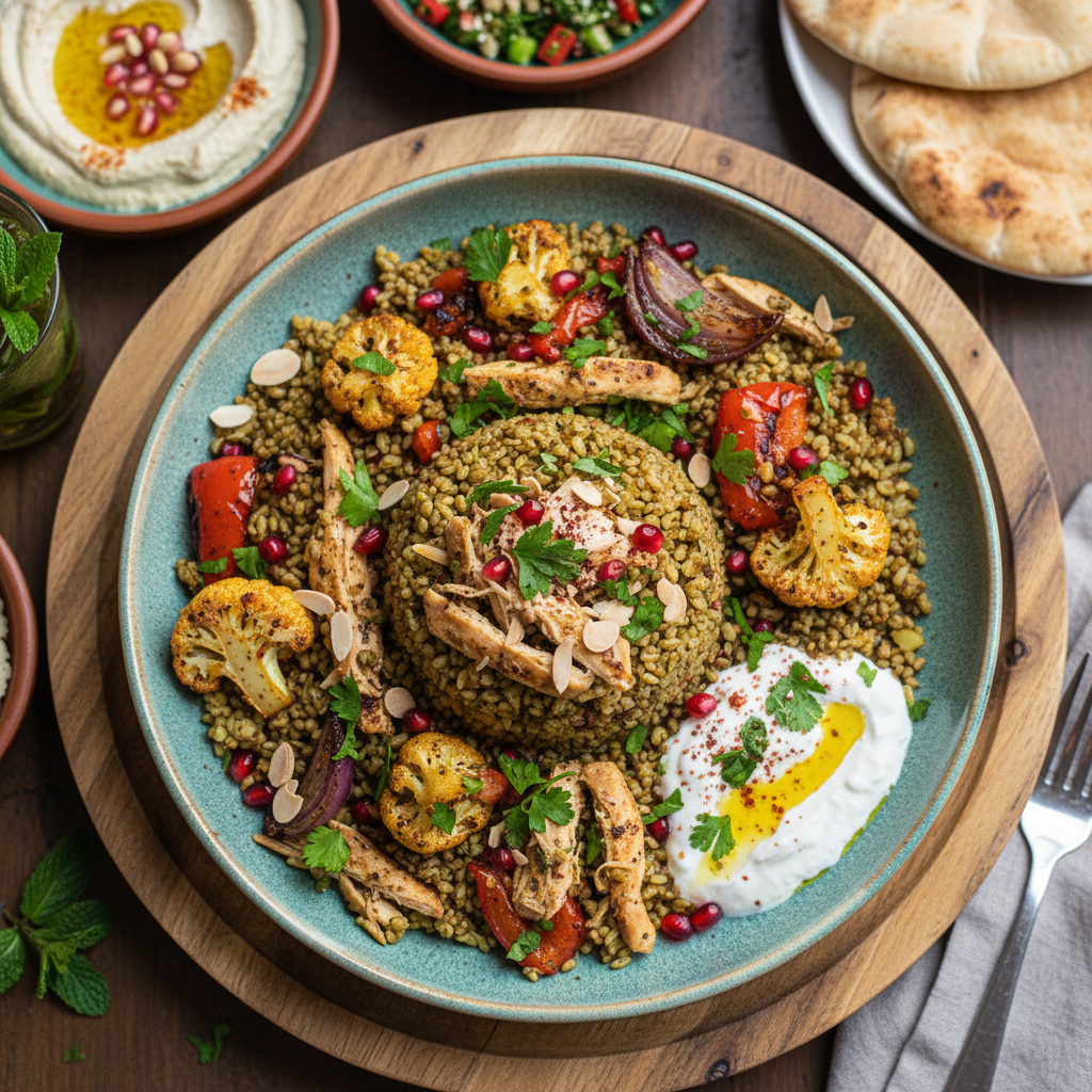 Spiced Chicken & Smoky Grain Bowl — Chicken Freekeh Bowl