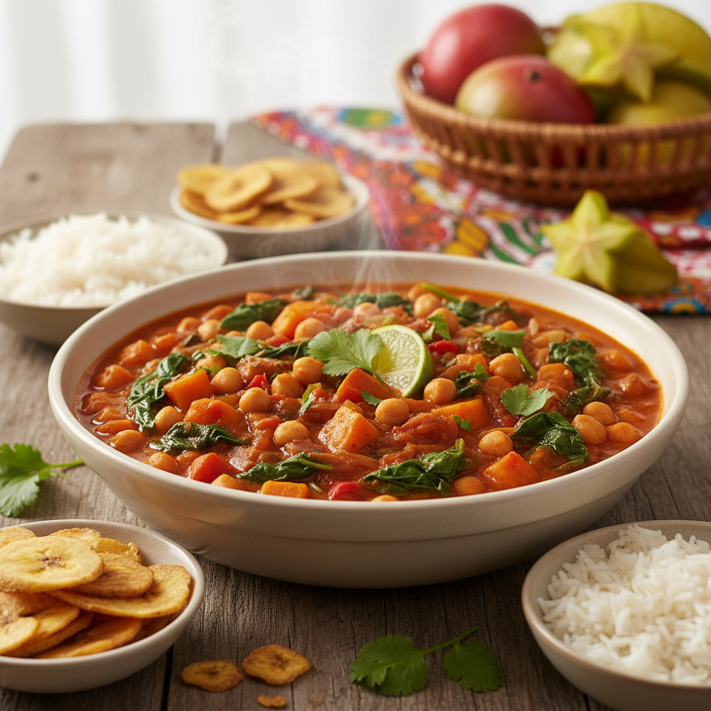 Caribbean Chickpea and Spinach Stew