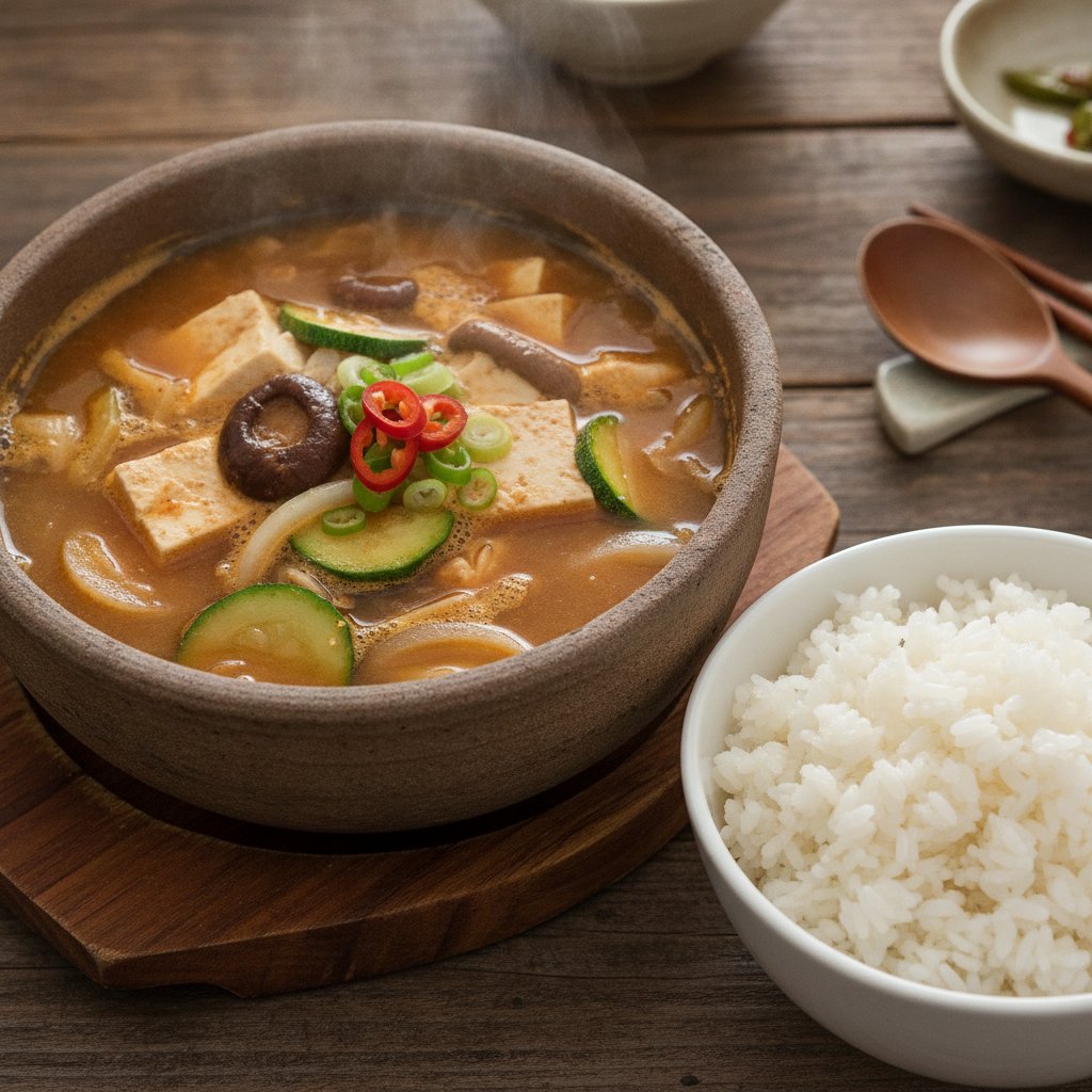 Korean Rice with Fermented Bean Stew (Gluten-Free)