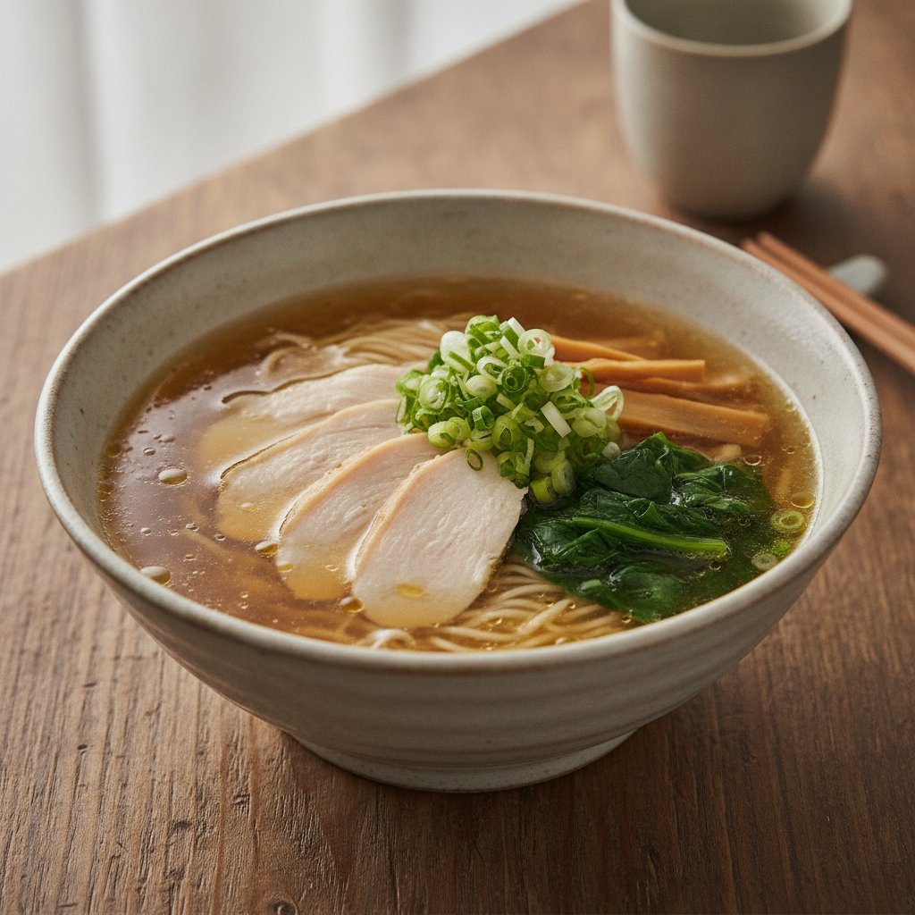 Salt Flavored Noodle Soup (Low-Chol)