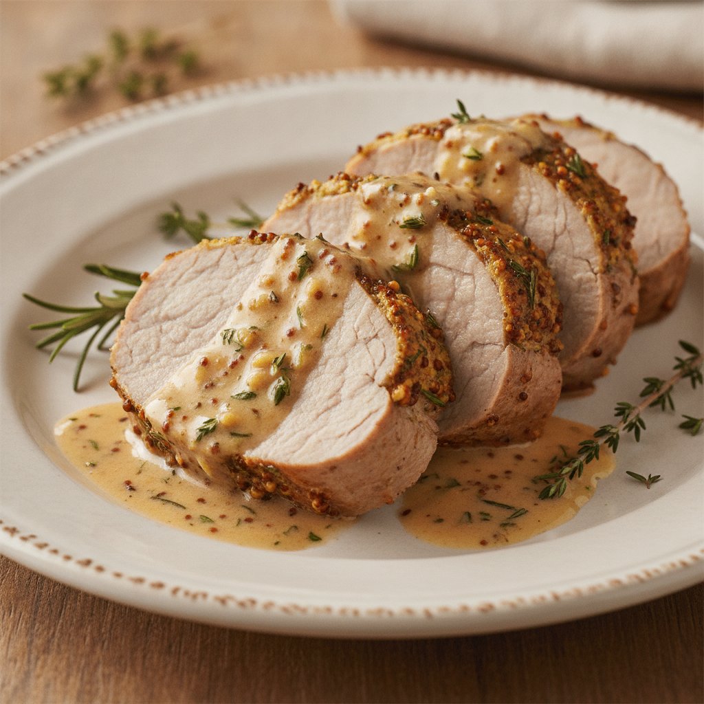 French Roast Pork with Mustard Crust