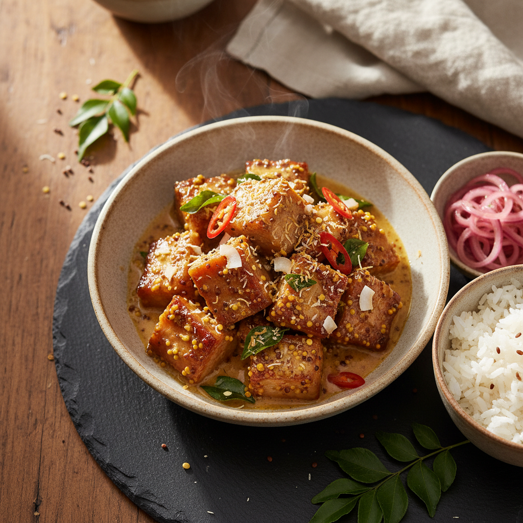 Mustard Seed and Coconut Braised Pork Belly