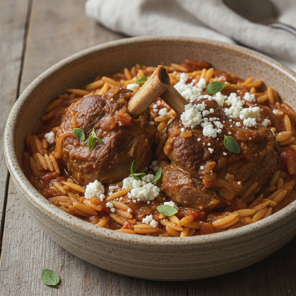 Braised Lamb with Pasta (No-Chop)