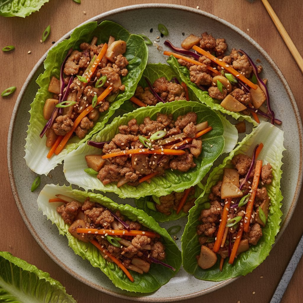 Egg Roll Lettuce Wraps (Low-Calorie)