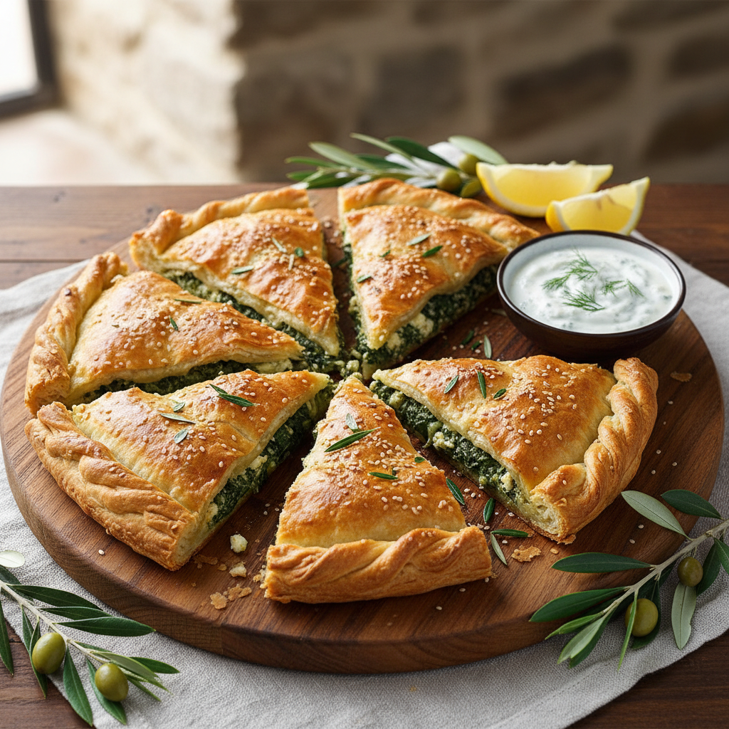 Spinach and Feta Phyllo Pie — Spanakopita