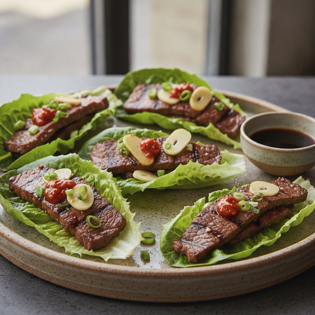 Grilled Short Rib Lettuce Wraps (Low-Calorie)